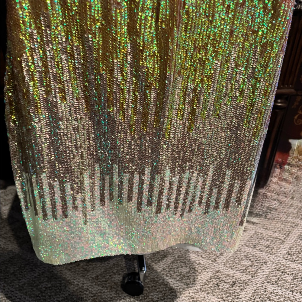 Versace Collection Iridescent Ombre sequin skirt - Picture 5 of 14
